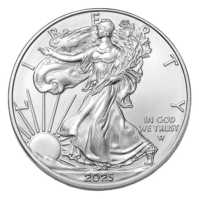 2025 1oz Silver American Eagle MS70 Coin - David Ryder